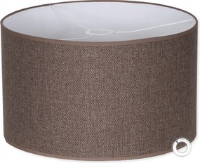 Lámpabúra Henger Barna Len 40 cm x 25 cm Vászon Anyag E27 lámpákhoz