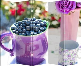 Paraván - áfonyák a bögrében (210x170 cm)