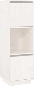 vidaXL fehér tömör fenyőfa magasszekrény 38x35x117 cm
