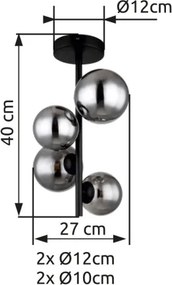RÁBALUX 56133-4D RIHA Vintage Mennyezeti Lámpák IP20