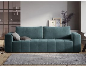 Luca kék kinyitható bársonykanapé - Milo Casa