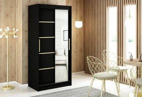 SALI 4 ruhásszekrény ,150x200x62,fekete