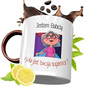 Bordó Bögre Nagymamáknak Születésnapi Ajándék fényképes nyomtatással