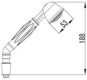 Aqualine - Kézi zuhany VICTORIA réz/fényezett króm