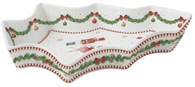 Karácsonyi porcelán fenyőfa alakú tál diótörő ballerina Magie de Noel