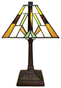 Tiffany asztali lámpa Barna 20x20x34 cm