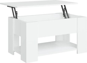 vidaXL fehér szerelt fa dohányzóasztal 79 x 49 x 41 cm