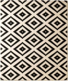 Modern szőnyeg nappaliba 120x170cm, krémfekete, puha szőrrel