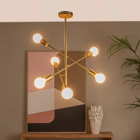 Lucide 21119/06/02 - Rúddal szerelt LESTER csillár 6xE27/40W/230V