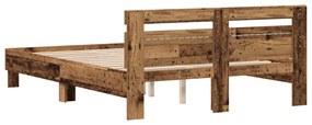 Fa ágykeret Újrahasznosított fa 140 x 190 cm Átalakítható