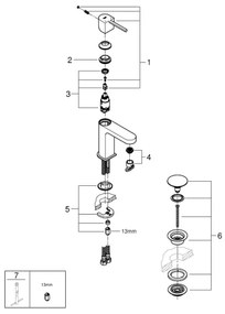 GROHE 33163003 - PLUS mosdócsaptelep, 172 mm, fényes króm