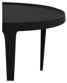 Fekete kerek dohányzóasztal szett 2 db-os ø 75 cm Tobias – Light &amp; Living