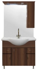Bianca Plus 85 komplett fürdőszobabútor, aida dió színben, jobbos nyitási irány
