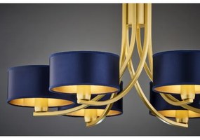 Jupiter 2095 - Láncos csillár ARTHUR 6xE27/15W/230V kék/arany