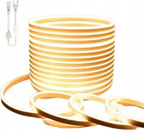 Led Szalag 30M Meleg Fehér 3000K Vízálló Rugalmas Kültéri 8W/M