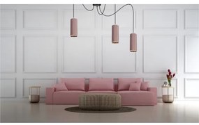 Láncos lámpa AVALO 3xE27/60W/230V pókháló rózsaszín/réz