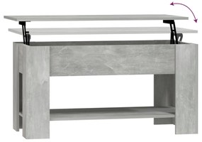 betonszürke szerelt fa dohányzóasztal 101 x 49 x 52 cm