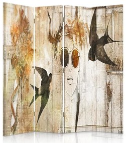 Gario Paraván No és fecskék Méret: 145 x 170 cm, Kivitelezés: Klasszikus paraván