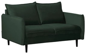 Sötétzöld bársony kanapé 138 cm Juli – Ropez