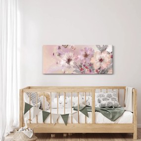 Kép - Művészeti kollázs pillangókkal (120x50 cm)