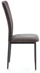 Fekete étkezőszék szett 4 db-os Holly – Marckeric