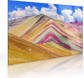 Üveg kép - Rainbow Mountain, Peru (70x50 cm)