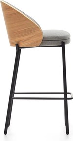 Szürke-natúr színű bárszék (ülésmagasság 65 cm) Eamy – Kave Home