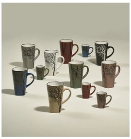 Kék agyagkerámia eszpresszó bögre szett 4 db-os 100 ml Hela – Villa Collection