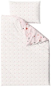 Krepp kiságy ágyneműhuzat Renforcé LOVITA rózsaszín Ágyneműhuzat mérete: 45 x 65 cm | 90 x 140 cm