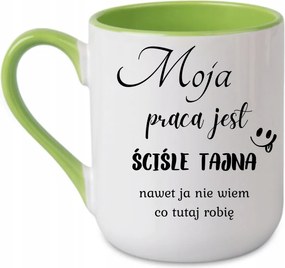 Coffee bögre A munkám szigorúan titkos, még én sem tudom Zöld 330