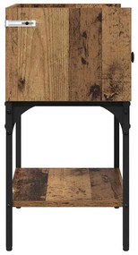 Éjjeli asztal fiókkal 2 pcs Régi fa 40 x 29 x 60 cm Faanyag