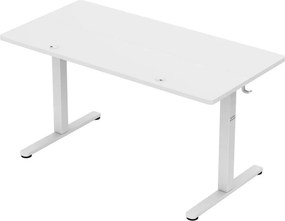 Állítható magasságú elektromos íróasztal 140 x 70 cm fehér