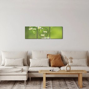 Egy százszorszép képe (órával) (90x30 cm)