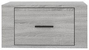 2 db szürke sonoma falra szerelhető éjjeliszekrény 50x36x25 cm
