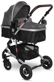 Lorelli Alba multifunkciós babakocsi + adapter - Premium Steel Grey