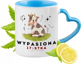 Születésnap 17 17-es 17-es Kék Bögre Szív Alakú Füllel Ajándék