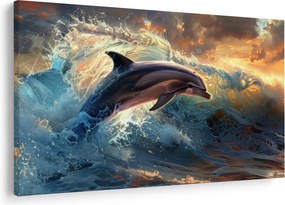 Kép - Delfin, illusztrációk (90x60 cm)