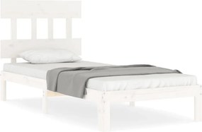vidaXL fehér tömör fenyőfa ágy matrac nélkül 100 x 200 cm