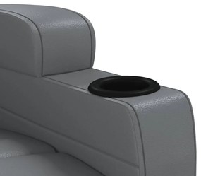 antracitszürke műbőr felállást segítő fotel