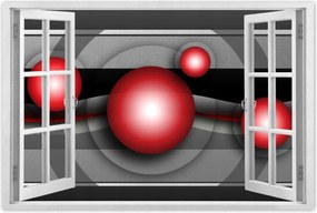 Poszterek 120x80 Piros gömbök Absztrakt