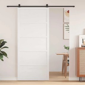 Pajtaajtó Fehér 100 x 208 cm Tömör fenyőfa