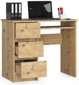 PC asztal Benicio (artisan tölgy) (B). Akció -16%. 1070950