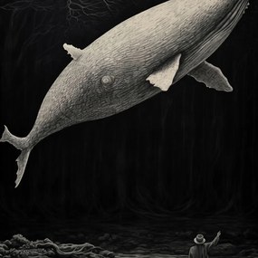 Poszter 40x40cm Fehér bálna