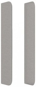 világosszürke szövet fejtámla szárnyakkal 103x16x118/128 cm