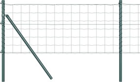 vidaXL Kerítés oszlopokkal Zöld 0,4 x 10 m Acél és PVC