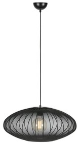 Markslöjd 108793 - Csillár zsinóron FORENCE 1xE27/40W/230V átm. 60 cm fekete