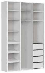 Ruhásszekrény Flex 23 (fehér + szürke) (tükörrel). 1098240