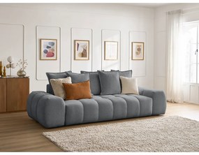 Sötétszürke zsenília kanapé 278 cm Everest – Bobochic Paris