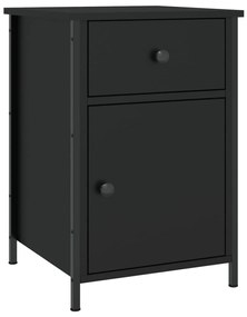 2 db fekete szerelt fa éjjeliszekrény 40 x 42 x 60 cm