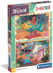 Disney Lilo és Stitch, A csillagkutya Galactic Vacation 2x60 db-os puzzle Clementoni
